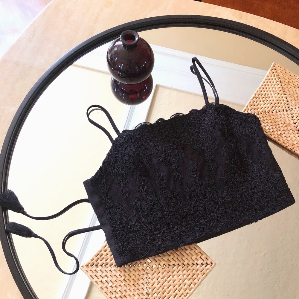 black lace crop